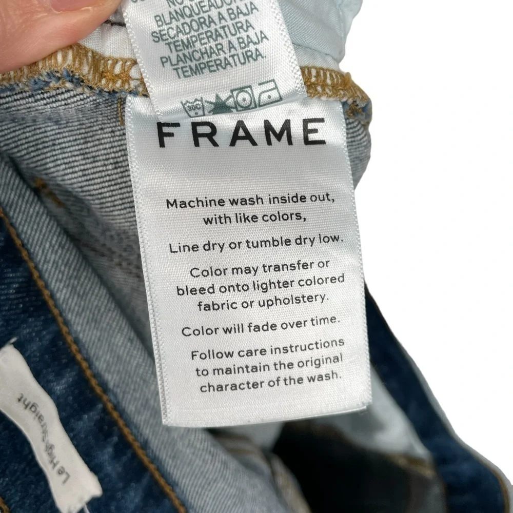 Frame Le High Straight Raw Hem Jeans - Picture 6 of 8